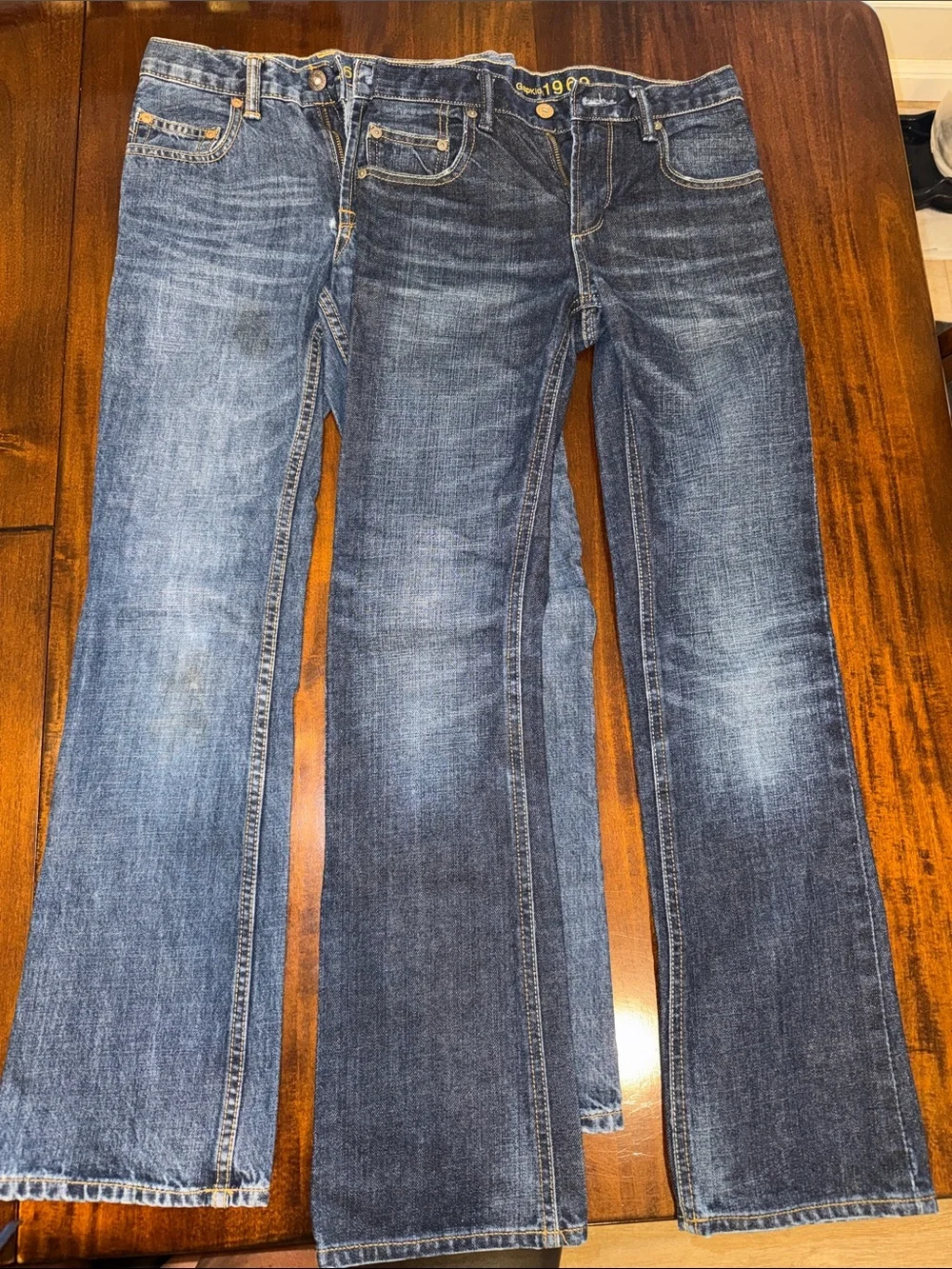 GAP Men's Dark Blue Bootcut Jeans